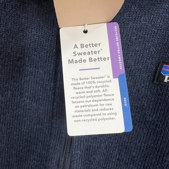 NEW Patagonia recycled better sweater vest Nena navy blue outdoor hiking S NWT - Picture 5 of 14